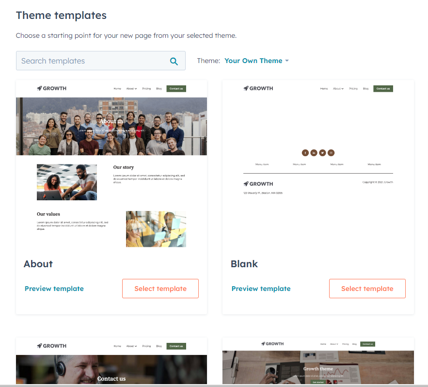 templates screenshot templates screenshot
